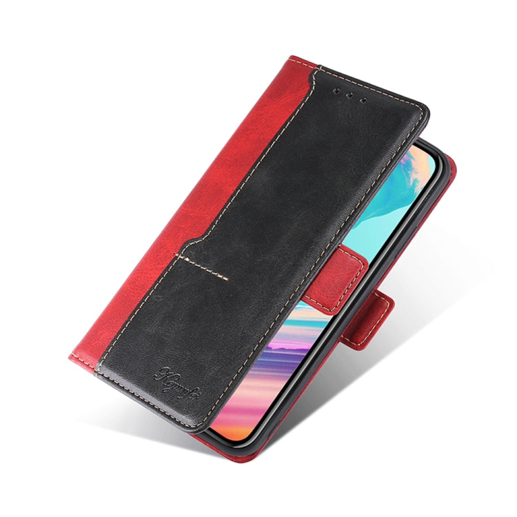 For Samsung Galaxy A04e 4G Contrast Color Side Buckle Leather Phone Case