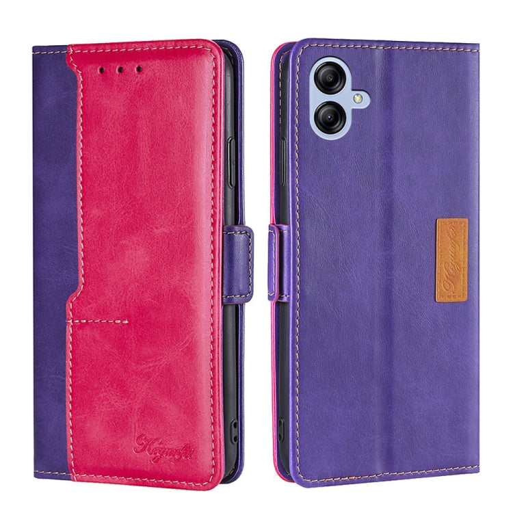 For Samsung Galaxy A04e 4G Contrast Color Side Buckle Leather Phone Case