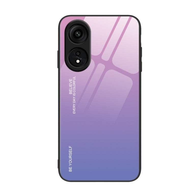For OPPO A1 Pro Gradient Color Glass Phone Case