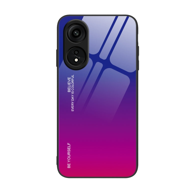 For OPPO A1 Pro Gradient Color Glass Phone Case