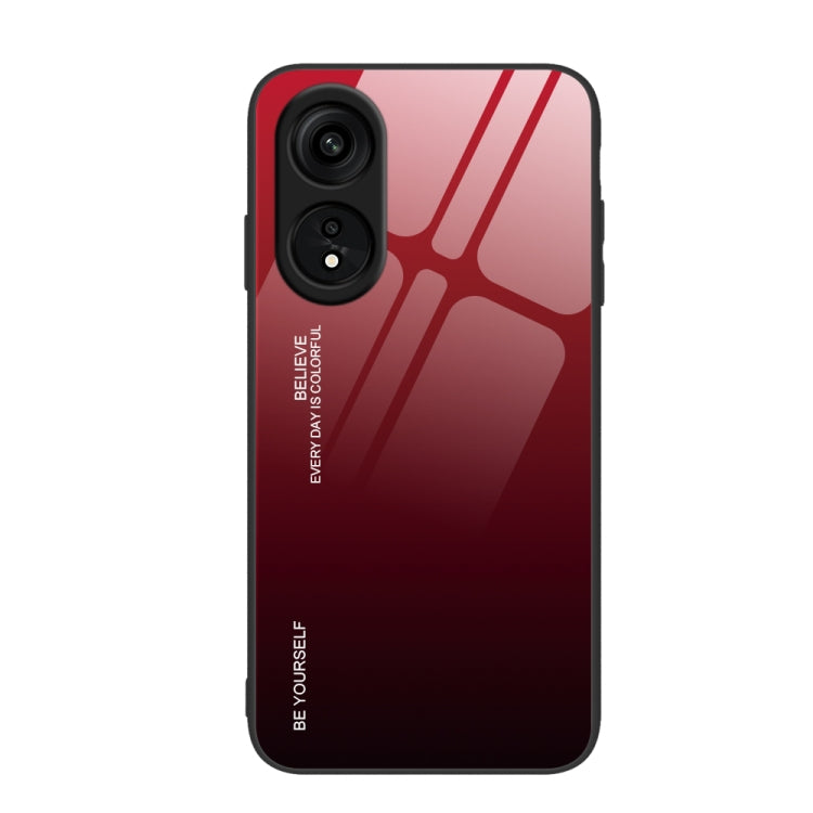 For OPPO A1 Pro Gradient Color Glass Phone Case