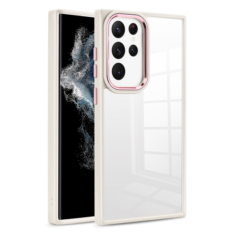 For Samsung Galaxy S23 Ultra 5G Clear Acrylic Soft TPU Phone Case