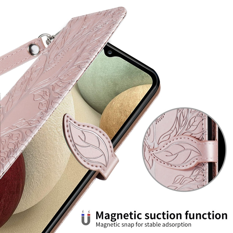 For Samsung Galaxy A54 5G Life Tree Embossing Pattern Leather Phone Case