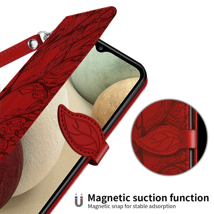 For Samsung Galaxy A34 5G Life Tree Embossing Pattern Leather Phone Case