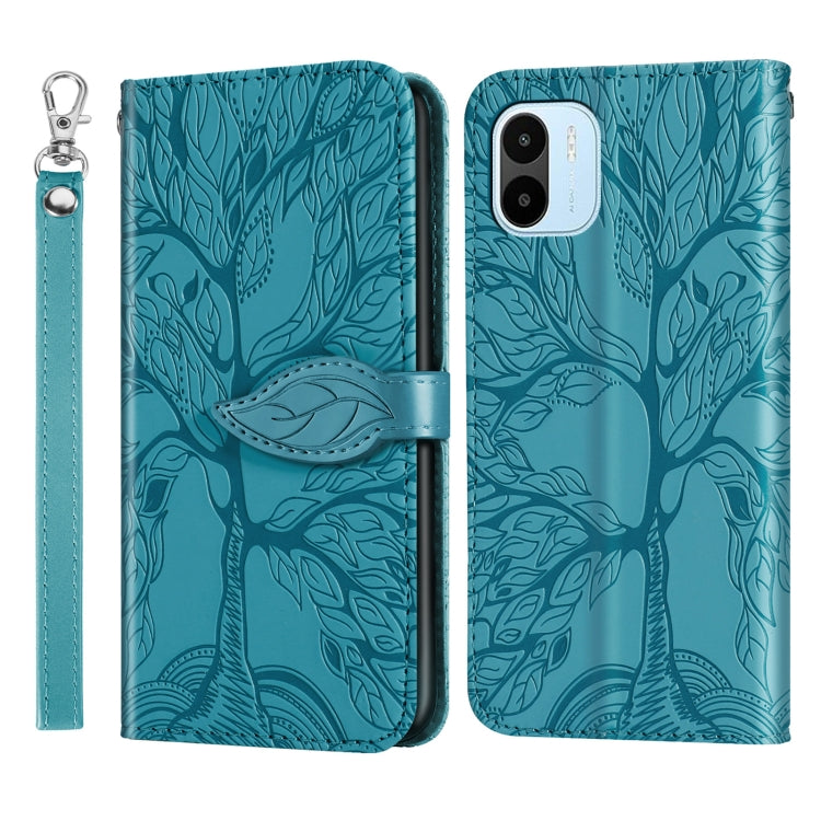 For Xiaomi Redmi A1 Life Tree Embossing Pattern Leather Phone Case