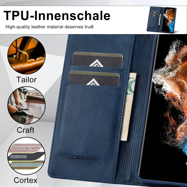 For Samsung Galaxy S23 5G LC.IMEEKE RFID Anti-theft Leather Phone Case