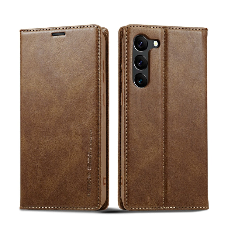 For Samsung Galaxy S23 5G LC.IMEEKE RFID Anti-theft Leather Phone Case