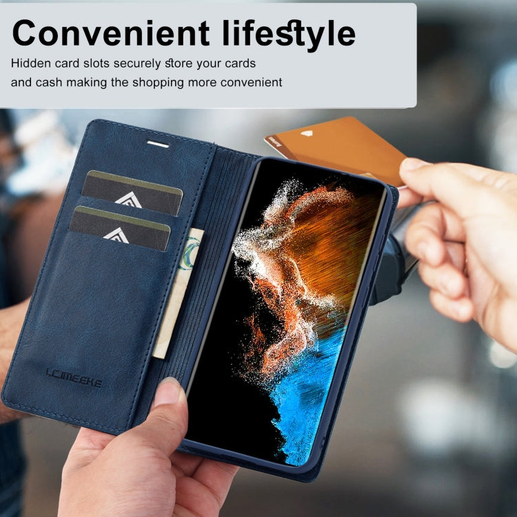For Samsung Galaxy S23+ 5G LC.IMEEKE RFID Anti-theft Leather Phone Case