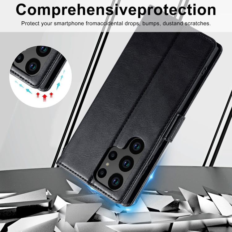 For Samsung Galaxy S23 Ultra 5G LC.IMEEKE RFID Anti-theft Leather Phone Case