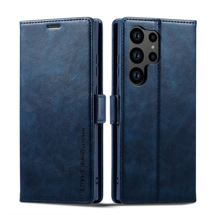 For Samsung Galaxy S23 Ultra 5G LC.IMEEKE RFID Anti-theft Leather Phone Case