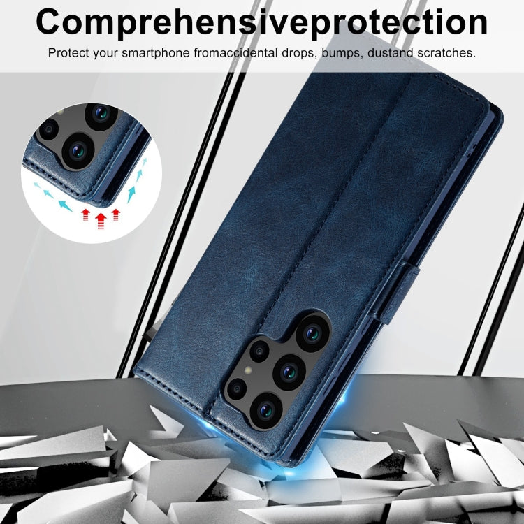 For Samsung Galaxy S23 Ultra 5G LC.IMEEKE RFID Anti-theft Leather Phone Case