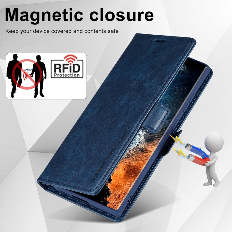 For Samsung Galaxy S23 Ultra 5G LC.IMEEKE RFID Anti-theft Leather Phone Case
