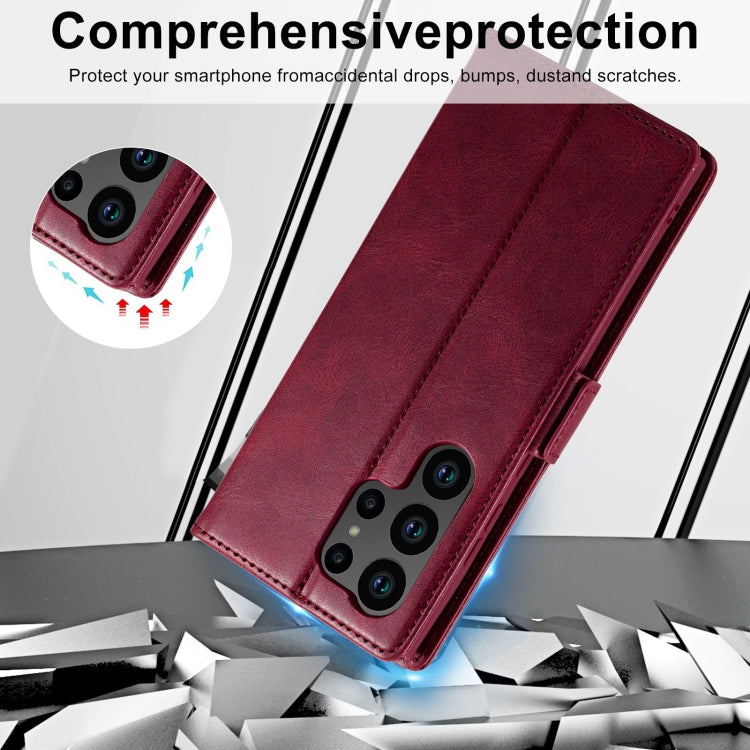 For Samsung Galaxy S23 Ultra 5G LC.IMEEKE RFID Anti-theft Leather Phone Case