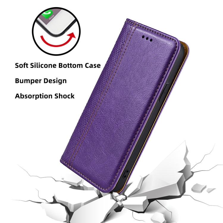 For OPPO Reno9 Pro+ 5G Grid Texture Magnetic Flip Leather Phone Case