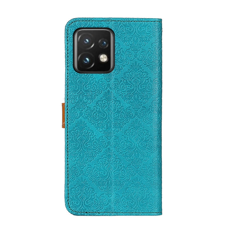 For Motorola Moto Edge 40 Pro 5G / X40 / X40 Pro European Floral Embossed Flip Leather Phone Case