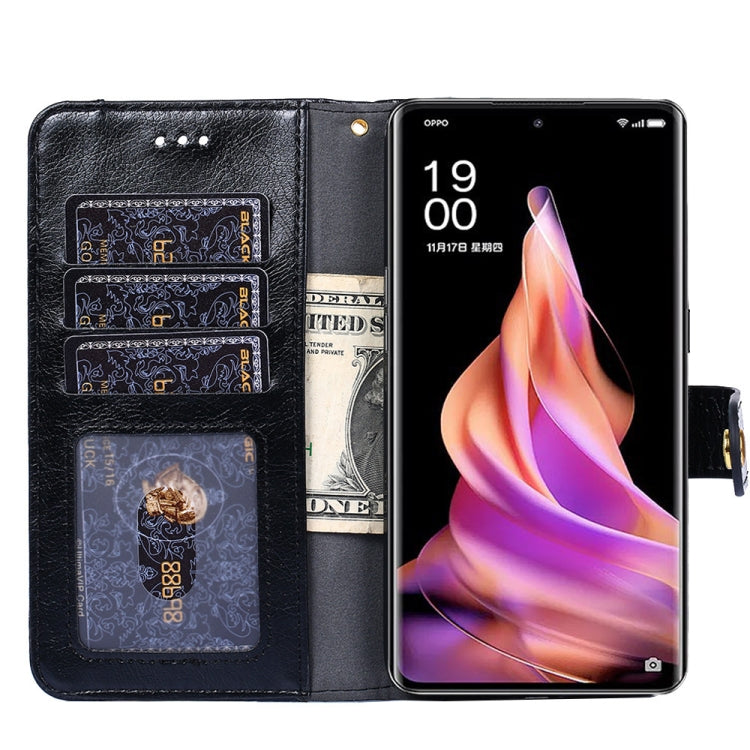 For OPPO Reno9 5G / Reno9 Pro 5G Zipper Bag Leather Phone Case