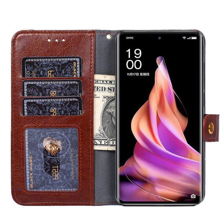 For OPPO Reno9 5G / Reno9 Pro 5G Zipper Bag Leather Phone Case
