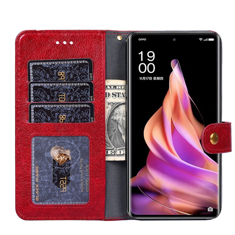For OPPO Reno9 5G / Reno9 Pro 5G Zipper Bag Leather Phone Case