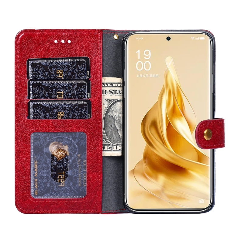 For OPPO Reno9 Pro+ 5G Zipper Bag Leather Phone Case