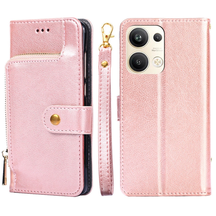 For OPPO Reno9 Pro+ 5G Zipper Bag Leather Phone Case