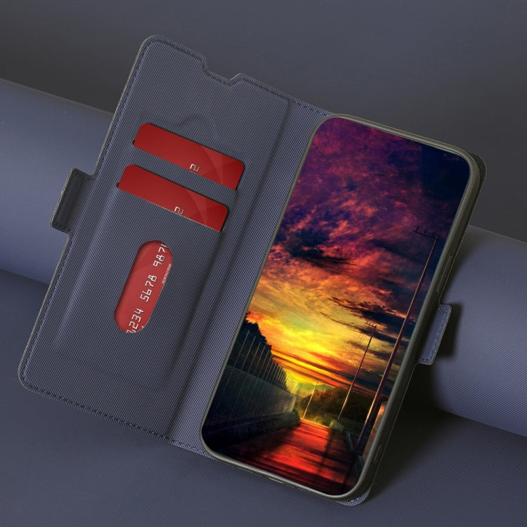 For OPPO Reno9 5G / Reno9 Pro 5G Twill Texture Side Button Leather Phone Case