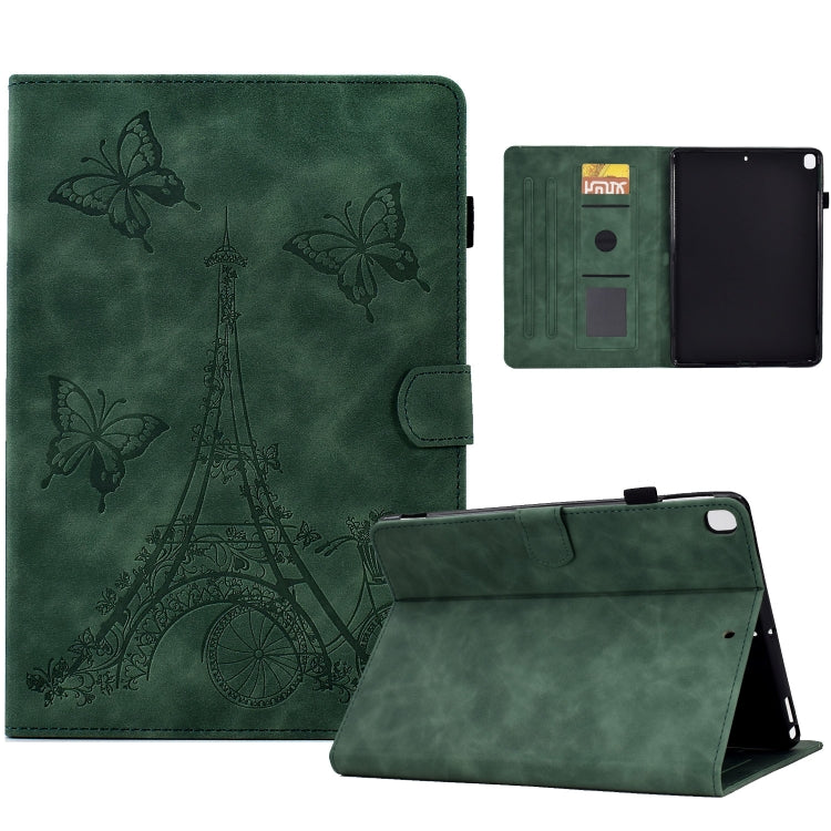For iPad 10.2 2021/2020/2019 / 10.5 2019/2017 Tower Embossed Leather Smart Tablet Case