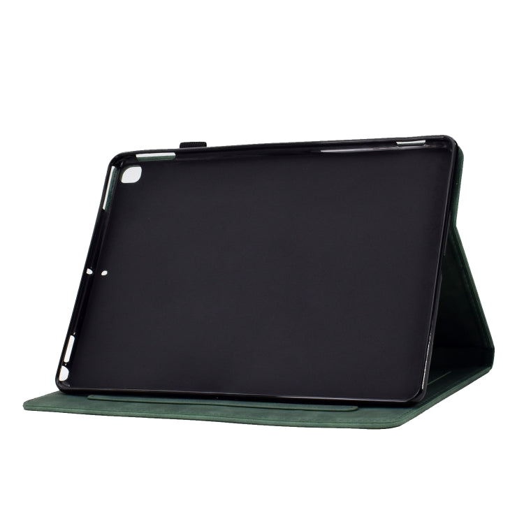 For iPad 10.2 2021/2020/2019 / 10.5 2019/2017 Tower Embossed Leather Smart Tablet Case