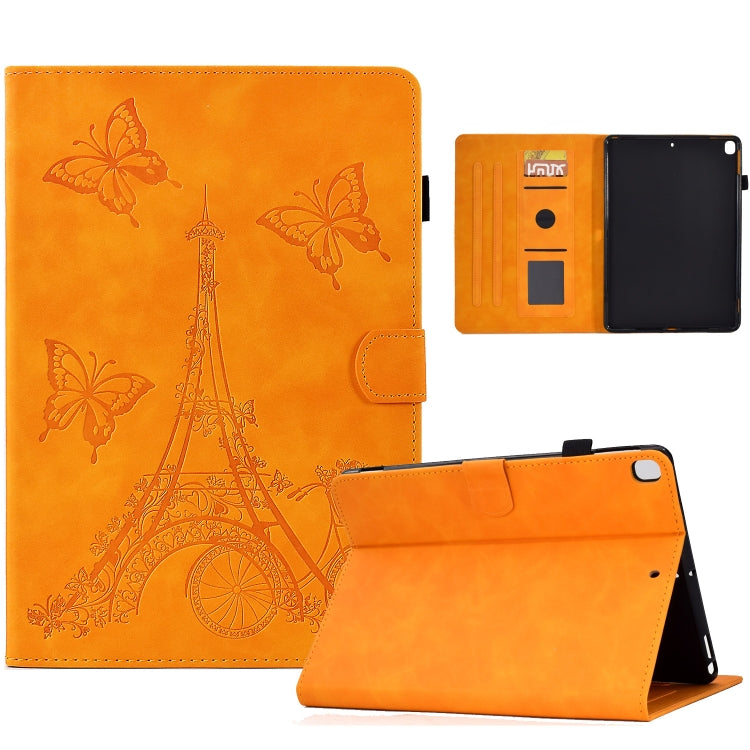 For iPad 10.2 2021/2020/2019 / 10.5 2019/2017 Tower Embossed Leather Smart Tablet Case