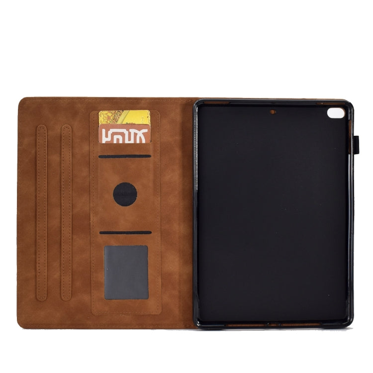 For iPad mini 5 / 4 / 3 / 2 / 1 Tower Embossed Leather Smart Tablet Case