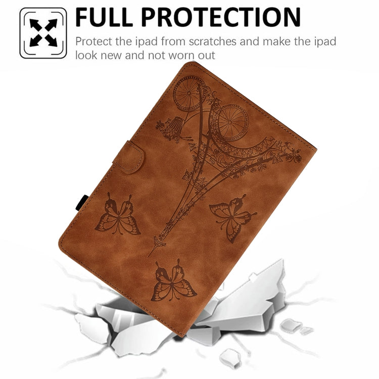 For iPad mini 5 / 4 / 3 / 2 / 1 Tower Embossed Leather Smart Tablet Case