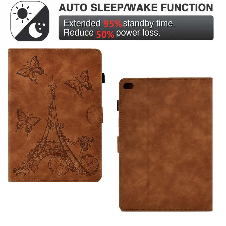For iPad mini 5 / 4 / 3 / 2 / 1 Tower Embossed Leather Smart Tablet Case