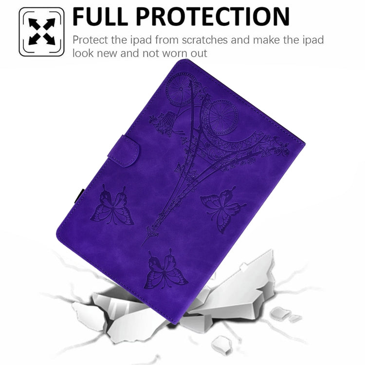 For iPad mini 5 / 4 / 3 / 2 / 1 Tower Embossed Leather Smart Tablet Case