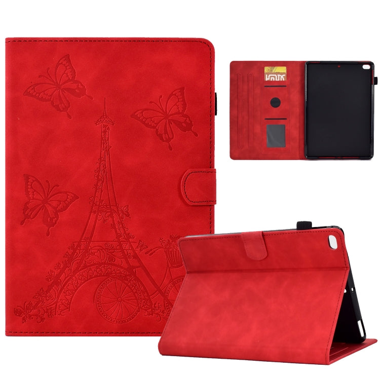 For iPad mini 5 / 4 / 3 / 2 / 1 Tower Embossed Leather Smart Tablet Case