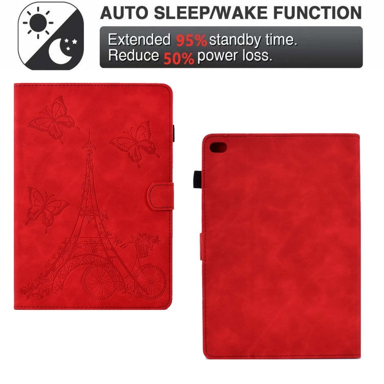 For iPad mini 5 / 4 / 3 / 2 / 1 Tower Embossed Leather Smart Tablet Case