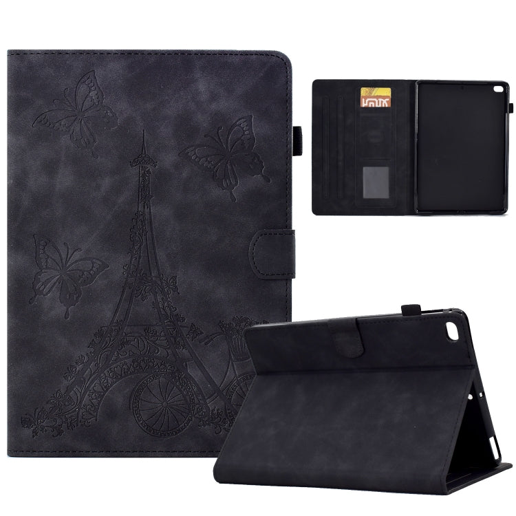 For iPad mini 5 / 4 / 3 / 2 / 1 Tower Embossed Leather Smart Tablet Case