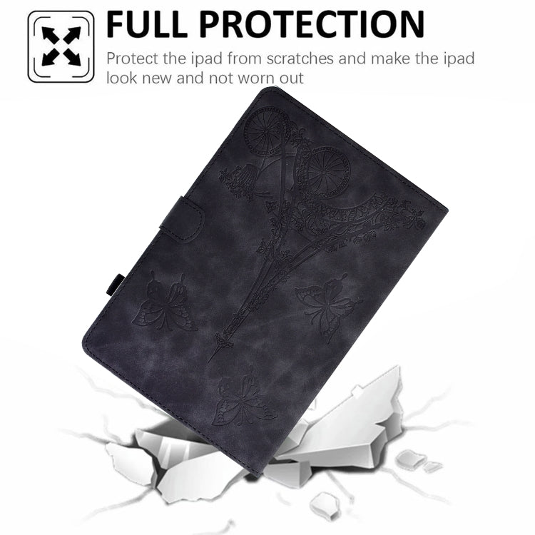 For iPad mini 5 / 4 / 3 / 2 / 1 Tower Embossed Leather Smart Tablet Case