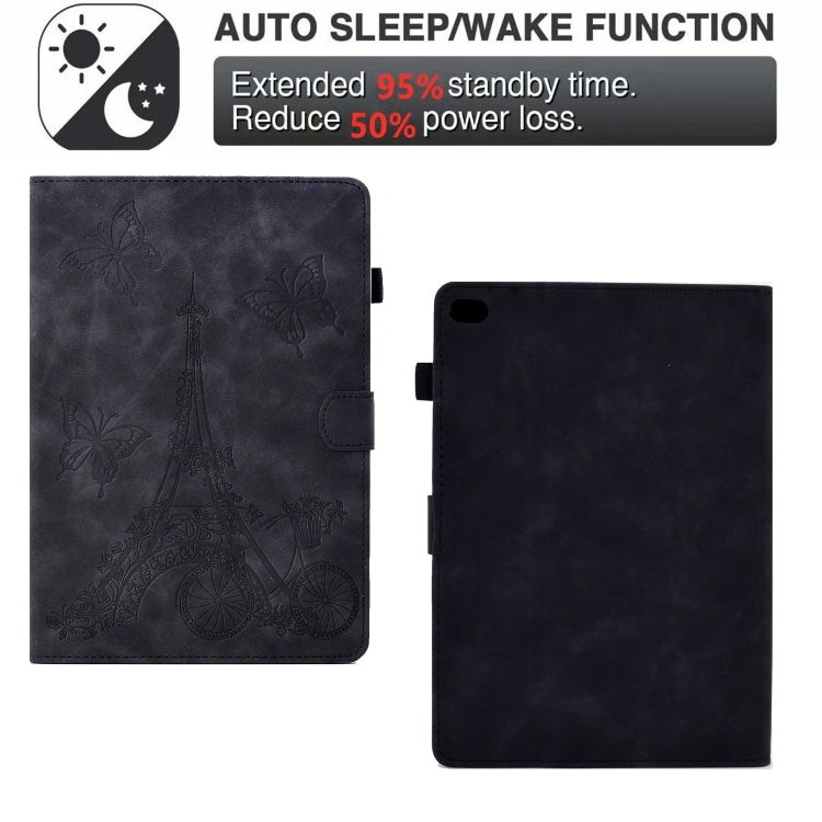 For iPad mini 5 / 4 / 3 / 2 / 1 Tower Embossed Leather Smart Tablet Case