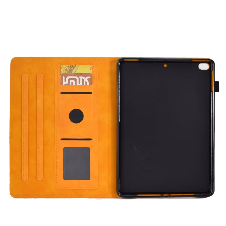 For iPad mini 5 / 4 / 3 / 2 / 1 Tower Embossed Leather Smart Tablet Case
