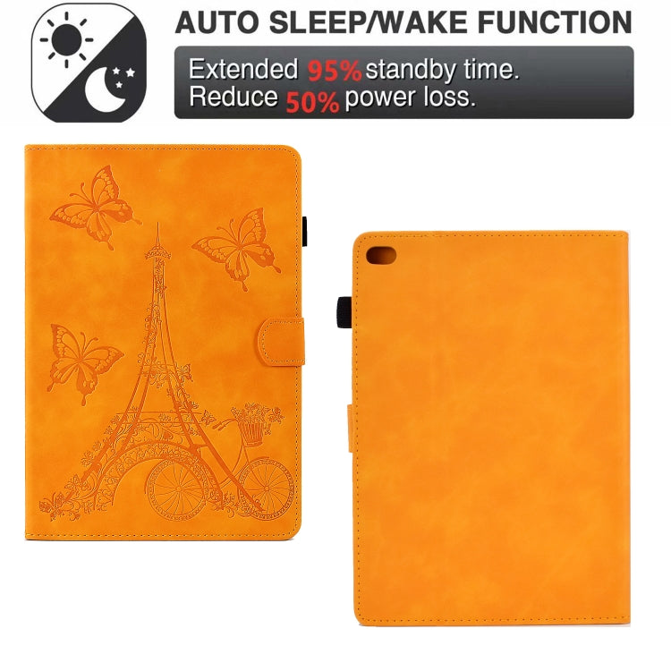 For iPad mini 5 / 4 / 3 / 2 / 1 Tower Embossed Leather Smart Tablet Case