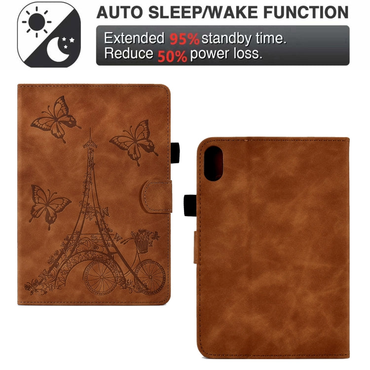 For iPad mini 6 Tower Embossed Leather Smart Tablet Case