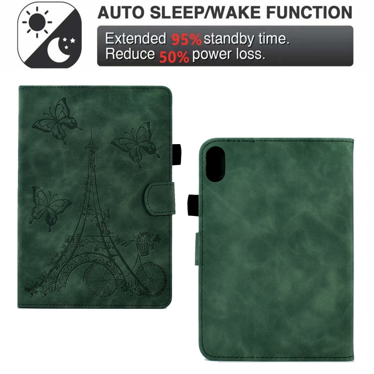 For iPad mini 6 Tower Embossed Leather Smart Tablet Case