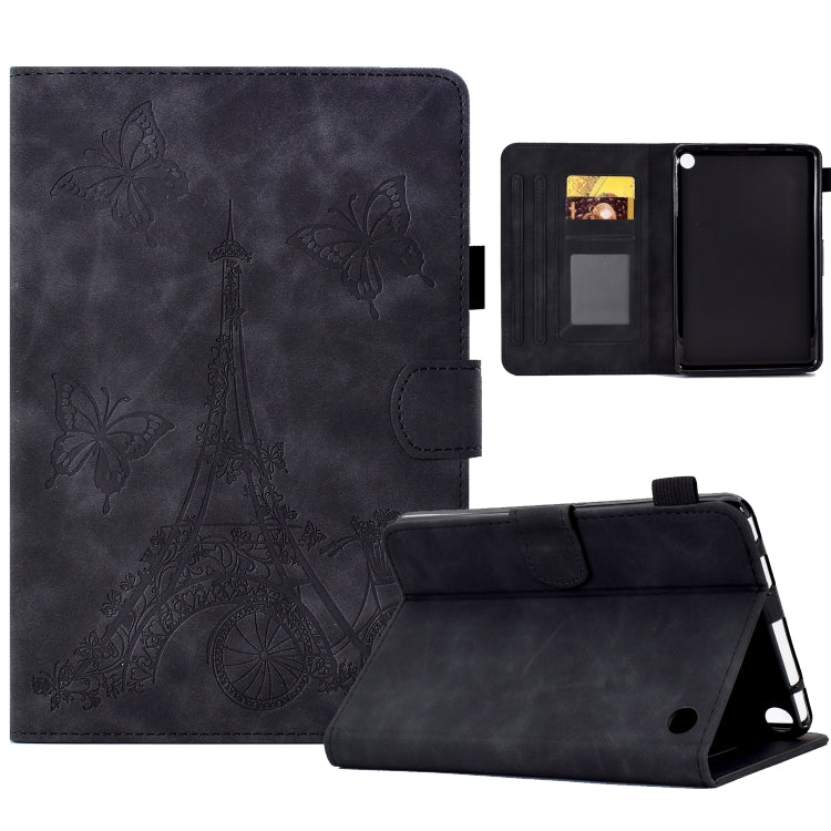 For Amazon Kindle Fire HD8 2022/2020 Tower Embossed Leather Smart Tablet Case