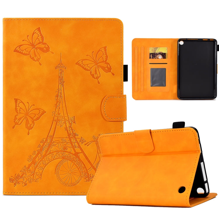 For Amazon Kindle Fire HD8 2022/2020 Tower Embossed Leather Smart Tablet Case