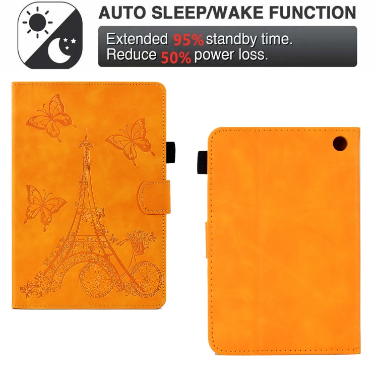 For Amazon Kindle Fire HD8 2022/2020 Tower Embossed Leather Smart Tablet Case