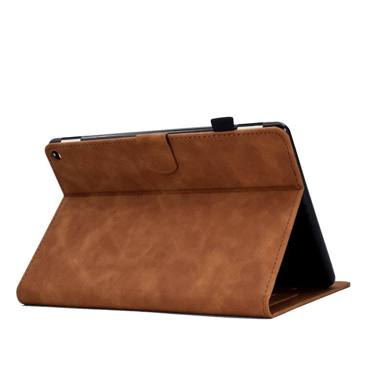 For Amazon Kindle Fire HD10 2021 Tower Embossed Leather Smart Tablet Case