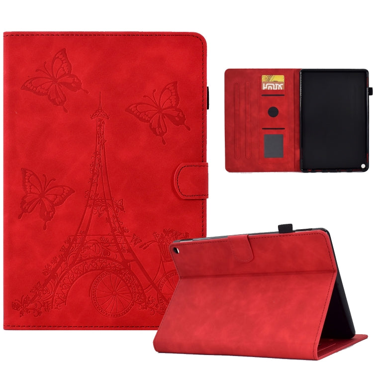 For Amazon Kindle Fire HD10 2021 Tower Embossed Leather Smart Tablet Case