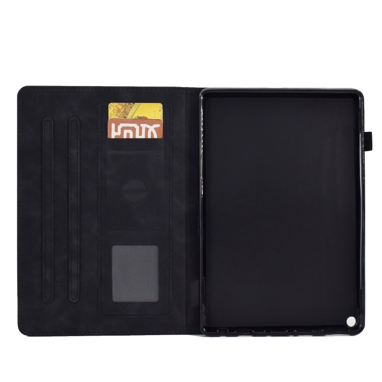 For Amazon Kindle Fire HD10 2021 Tower Embossed Leather Smart Tablet Case