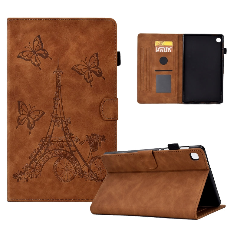 For Samsung Galaxy Tab S6 Lite P610 Tower Embossed Leather Smart Tablet Case