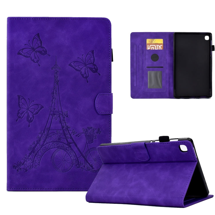 For Samsung Galaxy Tab S6 Lite P610 Tower Embossed Leather Smart Tablet Case