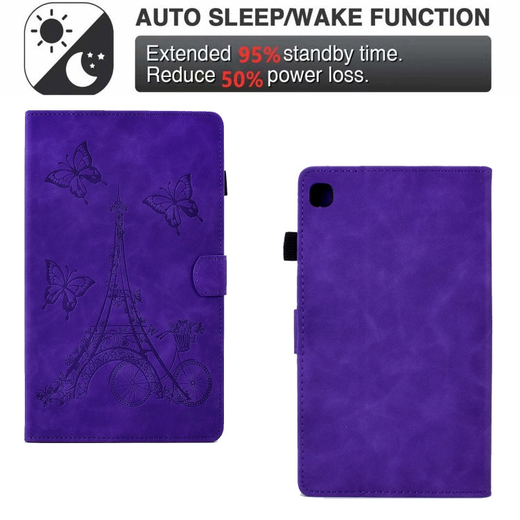 For Samsung Galaxy Tab S6 Lite P610 Tower Embossed Leather Smart Tablet Case